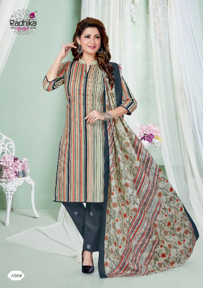 Radhika Rangrasiya 1 Regular Wear Printed Designer Cotton Dress Material Collection